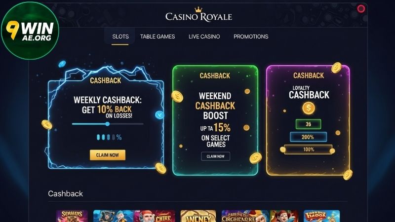 Ưu điểm nổi bật của cashback tại 9win